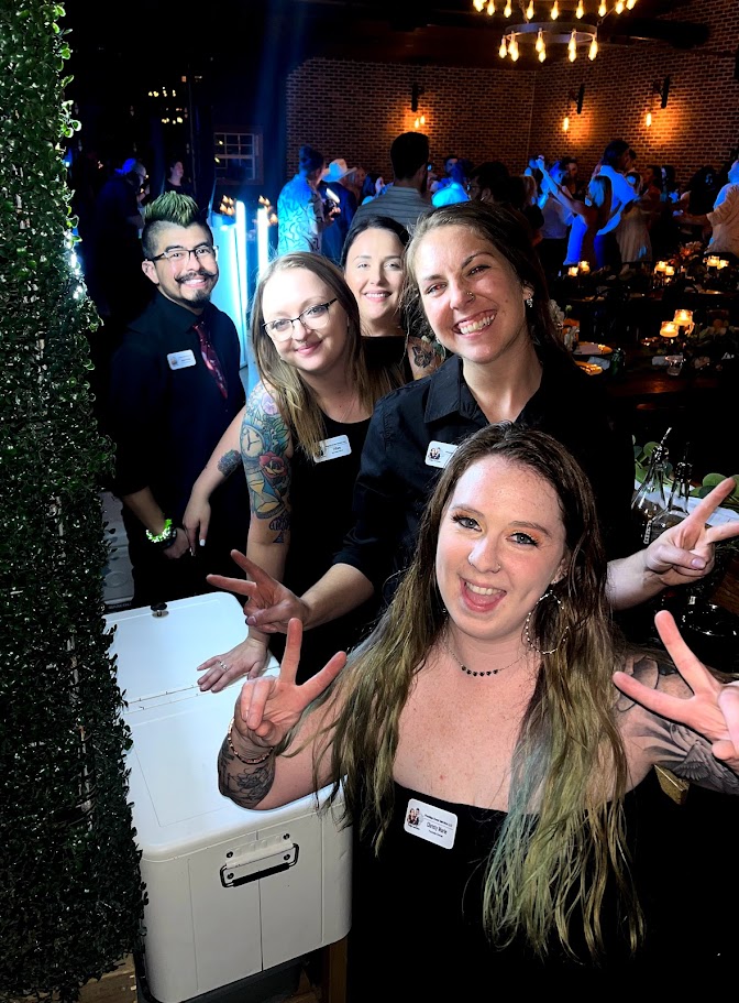 bartenders smiling at event